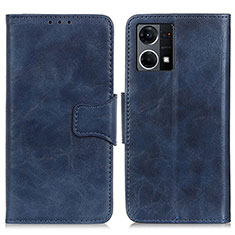 Coque Portefeuille Livre Cuir Etui Clapet M02L pour Oppo F21 Pro 4G Bleu