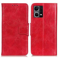 Coque Portefeuille Livre Cuir Etui Clapet M02L pour Oppo F21 Pro 4G Rouge