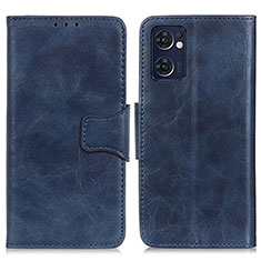 Coque Portefeuille Livre Cuir Etui Clapet M02L pour Oppo Find X5 Lite 5G Bleu