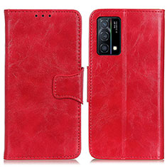 Coque Portefeuille Livre Cuir Etui Clapet M02L pour Oppo K9 5G Rouge