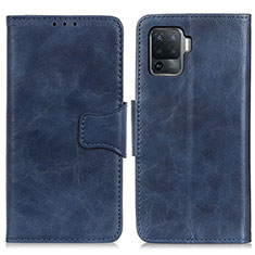 Coque Portefeuille Livre Cuir Etui Clapet M02L pour Oppo Reno5 F Bleu