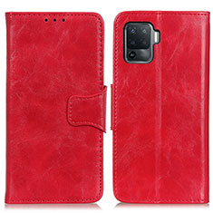 Coque Portefeuille Livre Cuir Etui Clapet M02L pour Oppo Reno5 F Rouge