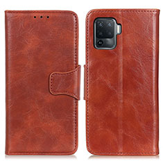 Coque Portefeuille Livre Cuir Etui Clapet M02L pour Oppo Reno5 Lite Marron