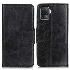 Coque Portefeuille Livre Cuir Etui Clapet M02L pour Oppo Reno5 Lite Noir