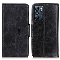 Coque Portefeuille Livre Cuir Etui Clapet M02L pour Oppo Reno6 5G Noir