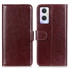 Coque Portefeuille Livre Cuir Etui Clapet M02L pour Oppo Reno7 Lite 5G Marron