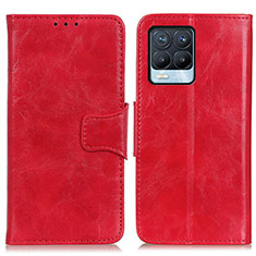 Coque Portefeuille Livre Cuir Etui Clapet M02L pour Realme 8 4G Rouge