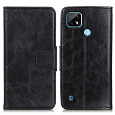 Coque Portefeuille Livre Cuir Etui Clapet M02L pour Realme C21 Noir