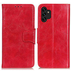 Coque Portefeuille Livre Cuir Etui Clapet M02L pour Samsung Galaxy A13 4G Rouge