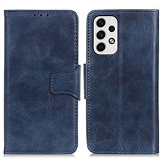 Coque Portefeuille Livre Cuir Etui Clapet M02L pour Samsung Galaxy A23 4G Bleu