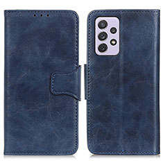 Coque Portefeuille Livre Cuir Etui Clapet M02L pour Samsung Galaxy A73 5G Bleu