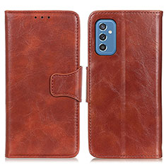 Coque Portefeuille Livre Cuir Etui Clapet M02L pour Samsung Galaxy M52 5G Marron