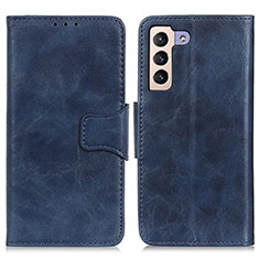 Coque Portefeuille Livre Cuir Etui Clapet M02L pour Samsung Galaxy S21 5G Bleu