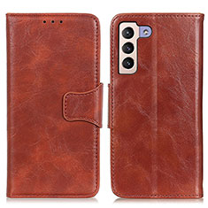 Coque Portefeuille Livre Cuir Etui Clapet M02L pour Samsung Galaxy S21 5G Marron