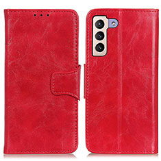 Coque Portefeuille Livre Cuir Etui Clapet M02L pour Samsung Galaxy S21 5G Rouge