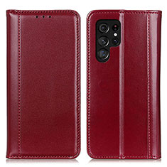 Coque Portefeuille Livre Cuir Etui Clapet M02L pour Samsung Galaxy S23 Ultra 5G Rouge