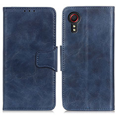 Coque Portefeuille Livre Cuir Etui Clapet M02L pour Samsung Galaxy XCover 5 SM-G525F Bleu