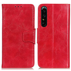 Coque Portefeuille Livre Cuir Etui Clapet M02L pour Sony Xperia 1 IV Rouge