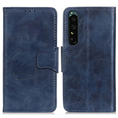 Coque Portefeuille Livre Cuir Etui Clapet M02L pour Sony Xperia 1 IV SO-51C Bleu