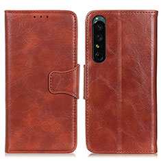 Coque Portefeuille Livre Cuir Etui Clapet M02L pour Sony Xperia 1 IV SO-51C Marron