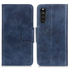 Coque Portefeuille Livre Cuir Etui Clapet M02L pour Sony Xperia 10 III Bleu