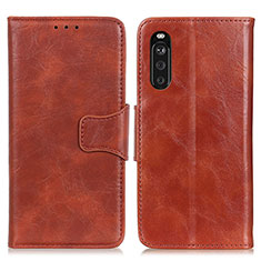 Coque Portefeuille Livre Cuir Etui Clapet M02L pour Sony Xperia 10 III Lite Marron