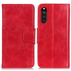 Coque Portefeuille Livre Cuir Etui Clapet M02L pour Sony Xperia 10 III Lite Rouge