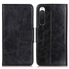 Coque Portefeuille Livre Cuir Etui Clapet M02L pour Sony Xperia 10 IV SO-52C Noir