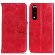 Coque Portefeuille Livre Cuir Etui Clapet M02L pour Sony Xperia 5 III Rouge