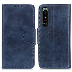 Coque Portefeuille Livre Cuir Etui Clapet M02L pour Sony Xperia 5 III SO-53B Bleu