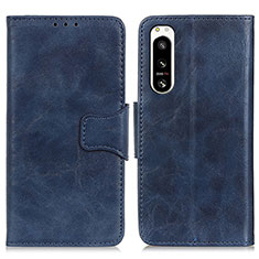 Coque Portefeuille Livre Cuir Etui Clapet M02L pour Sony Xperia 5 IV Bleu