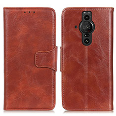 Coque Portefeuille Livre Cuir Etui Clapet M02L pour Sony Xperia PRO-I Marron