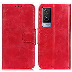 Coque Portefeuille Livre Cuir Etui Clapet M02L pour Vivo V21e 5G Rouge