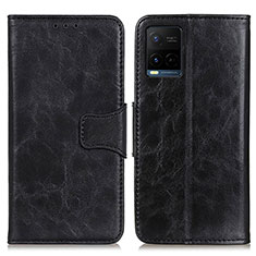 Coque Portefeuille Livre Cuir Etui Clapet M02L pour Vivo Y21a Noir