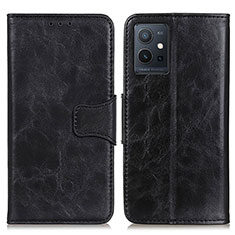 Coque Portefeuille Livre Cuir Etui Clapet M02L pour Vivo Y30 5G Noir