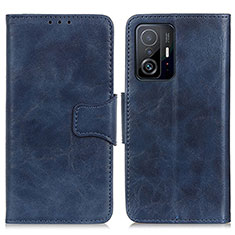 Coque Portefeuille Livre Cuir Etui Clapet M02L pour Xiaomi Mi 11T Pro 5G Bleu