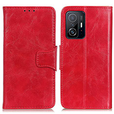 Coque Portefeuille Livre Cuir Etui Clapet M02L pour Xiaomi Mi 11T Pro 5G Rouge