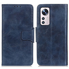 Coque Portefeuille Livre Cuir Etui Clapet M02L pour Xiaomi Mi 12 5G Bleu