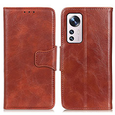 Coque Portefeuille Livre Cuir Etui Clapet M02L pour Xiaomi Mi 12 5G Marron