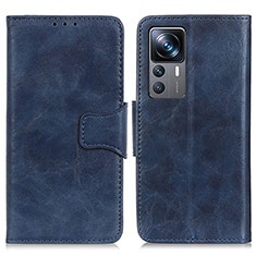 Coque Portefeuille Livre Cuir Etui Clapet M02L pour Xiaomi Mi 12T 5G Bleu