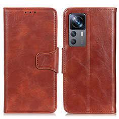 Coque Portefeuille Livre Cuir Etui Clapet M02L pour Xiaomi Mi 12T 5G Marron