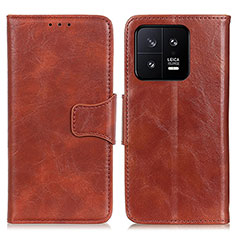 Coque Portefeuille Livre Cuir Etui Clapet M02L pour Xiaomi Mi 13 5G Marron