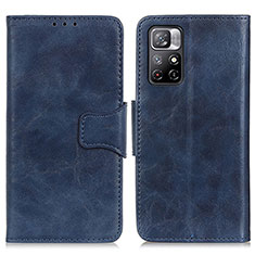 Coque Portefeuille Livre Cuir Etui Clapet M02L pour Xiaomi Poco M4 Pro 5G Bleu