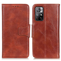 Coque Portefeuille Livre Cuir Etui Clapet M02L pour Xiaomi Poco M4 Pro 5G Marron