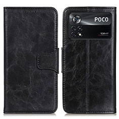 Coque Portefeuille Livre Cuir Etui Clapet M02L pour Xiaomi Poco X4 Pro 5G Noir