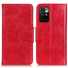 Coque Portefeuille Livre Cuir Etui Clapet M02L pour Xiaomi Redmi 10 4G Rouge