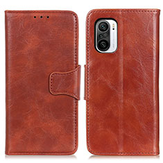 Coque Portefeuille Livre Cuir Etui Clapet M02L pour Xiaomi Redmi K40 Pro+ Plus 5G Marron