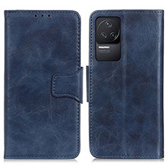 Coque Portefeuille Livre Cuir Etui Clapet M02L pour Xiaomi Redmi K50 Pro 5G Bleu