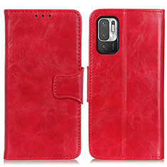 Coque Portefeuille Livre Cuir Etui Clapet M02L pour Xiaomi Redmi Note 10 5G Rouge