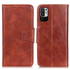 Coque Portefeuille Livre Cuir Etui Clapet M02L pour Xiaomi Redmi Note 10 JE 5G Marron